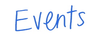 The word events handwritten by Yi Wei in blue in title case